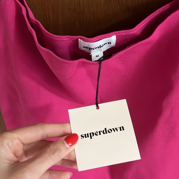 HALLIE CUT OUT MINI IN HOT PINK - Picture 4 of 5